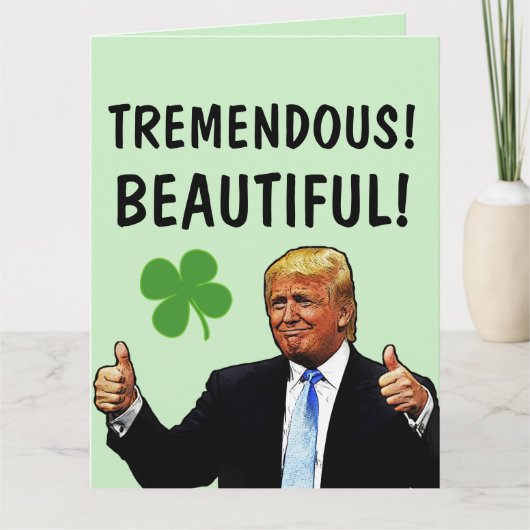 KAARTEN VOOR ST.PATRICKS DAG VAN DONALD TRUMP IN E (Voorkant)