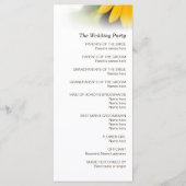 Kaarten voor Sunflower Summer Weddenprogramma (Achterkant)