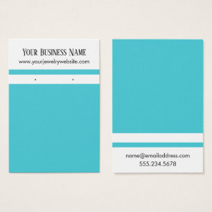 Kaarten voor turquoise Stripee Earring Holder Disp Visitekaartje