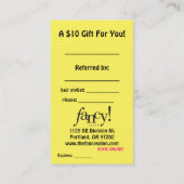 Kaarten voor verwijzing van client (Achterkant)