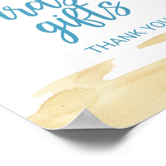 Kaarten voor waterverf en Zee en cadeaubonnen Poster (Hoek)