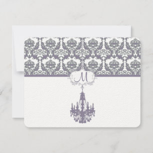 Kaarten voor Wisteria Paarse Chandelier Response RSVP Kaartje