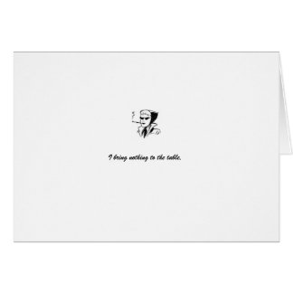 kaarten: wit "Ik breng niets naar tafel"