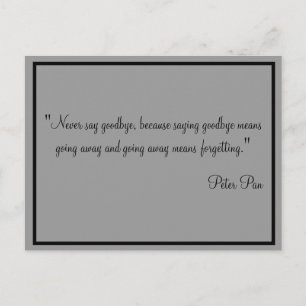 Kaarten zeggen nooit afscheid