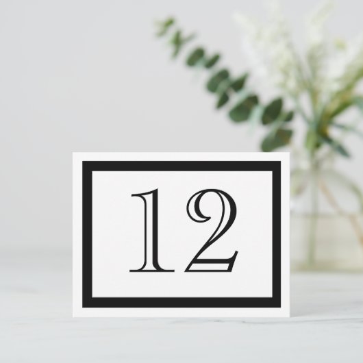Kaarten zwart-wit tabelnummer (Staand voorkant)