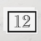 Kaarten zwart-wit tabelnummer (Voorkant / Achterkant)