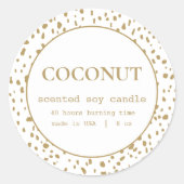 Kaartenlabel Dalmatiaans patroon ontwerp Ronde Sticker (Voorkant)