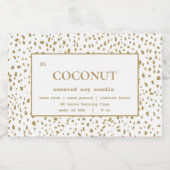 Kaartenlabel Dalmatiaans patroon ontwerp Voedselcontainer Etiket (Enkel label)