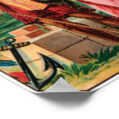 kaartenlabel met Native American Chief Poster (Hoek)