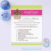 Kaartenlijstbrochure voor gebak flyer (Enkel)