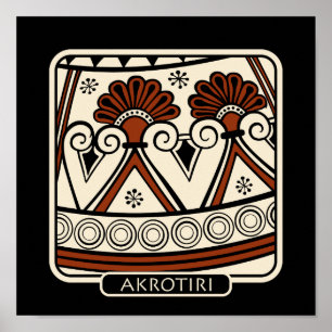 Kaartenplank Akrotiri Poster