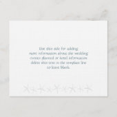 Kaartenset met zeesterren voor bij uw uitnodiging informatiekaartje (Achterkant)