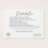 Kaartenzorg Hartelijk dank Visitekaartje (Achterkant)