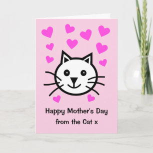 Kaartje van de Kat-Moederdag Kaart