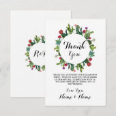 Kaartjes met bedankje Cactus Krans Fiesta Bruiloft Bedankkaart (Voorkant / Achterkant)