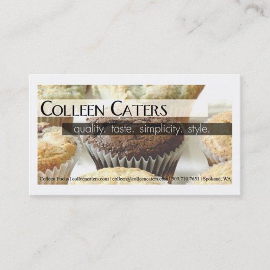 kaartmuffin visitekaartje (Voorkant)