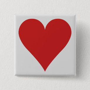 Kaartopslagknoppen - hart vierkante button 5,1 cm