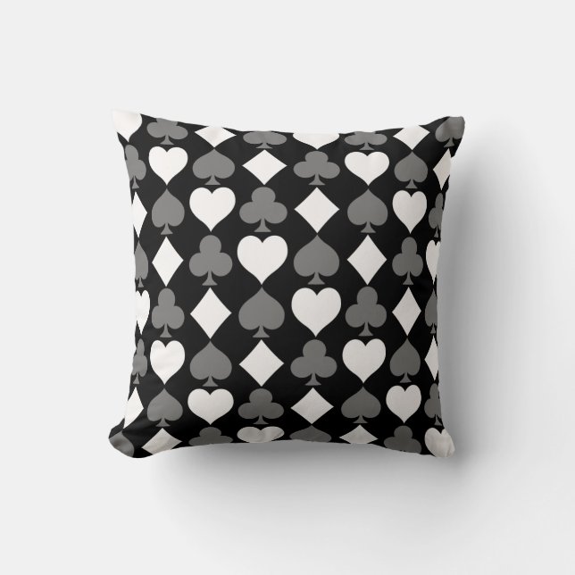 Kaartsockets monochromatische kussen (Voorkant)