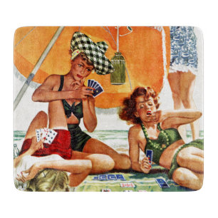 Kaartspel op de strand van Alex Ross Snijplank