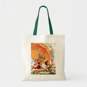 Kaartspel op de strand van Alex Ross Tote Bag