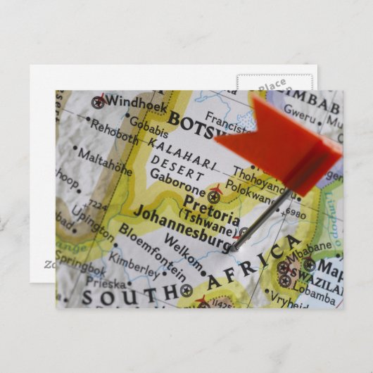 Kaartspeld in Johannesburg, Zuid-Afrika op Briefkaart (Voorkant / Achterkant)