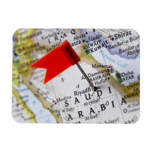 Kaartspeld op de kaart geplaatst in Riyadh, Saudi- Magneet