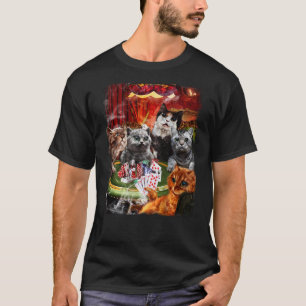 Kaartspelende kat 1 t-shirt