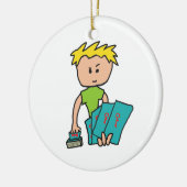 Kaartspeler Keramisch Ornament (Links)