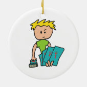 Kaartspeler Keramisch Ornament (Achterkant)