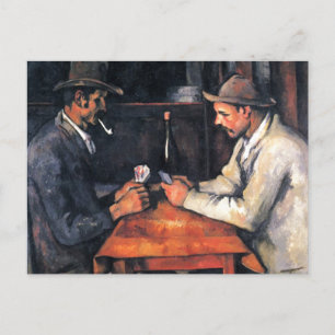 Kaartspelers Paul Cezanne-schilderkunst Briefkaart
