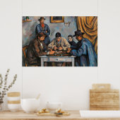 Kaartspelers Paul Cezanne-schilderkunst Poster (Keuken)