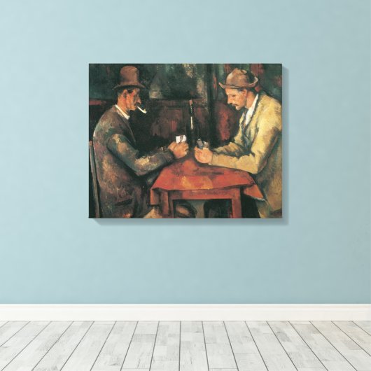 Kaartspelers van Paul Cezanne, fijne kunst Canvas Afdruk (Insitu (Houten vloer))