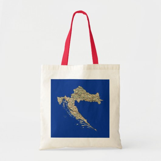 Kaartzak Kroatië Tote Bag (Voorkant)