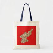 Kaartzak Noord-Korea Tote Bag (Voorkant)