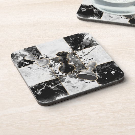 Kaas abstracte Waterverf en goud Bier Onderzetter (Linkerzijde)