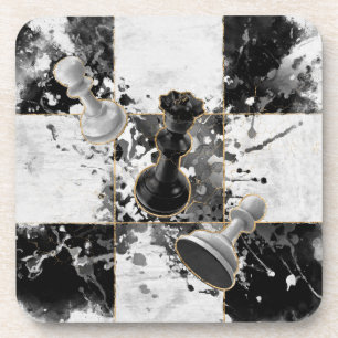 Kaas abstracte Waterverf en goud Bier Onderzetter