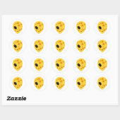 Kaas Alien – Grappige Zuivel Kunst Ronde Sticker (Vel)