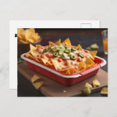 Kaas bedekt Nacho's in container Briefkaart (Voorkant / Achterkant)