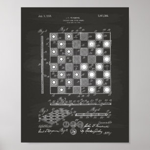 Kaas Board 1923 Patent Art Chalkboard Poster