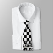 Kaas Board B&W Design Mannen Necktie Stropdas (Gebonden)