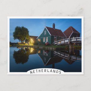 Kaas boerderij bij de schemering in Nederland Briefkaart