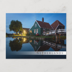 Kaas boerderij bij de schemering in Nederland Briefkaart