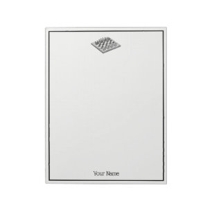 Kaas bord en schaakstukken  kunst notitieblok