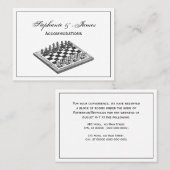 Kaas bord en schaakstukken  kunst visitekaartje (Voorkant / Achterkant)