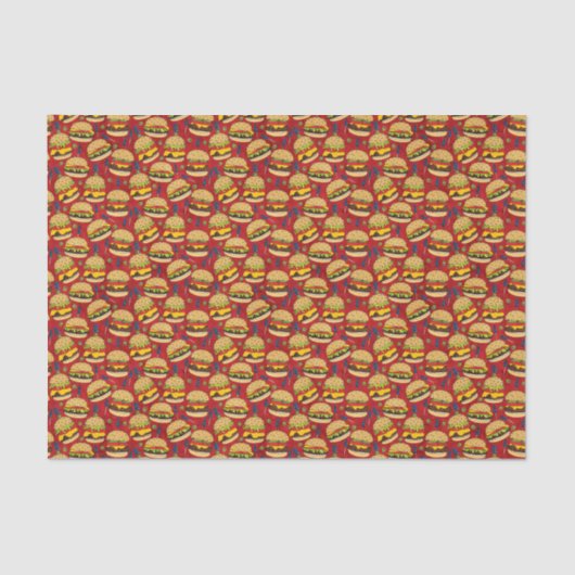 Kaas Burgerpatroon op rood Tissuepapier (Voorkant)