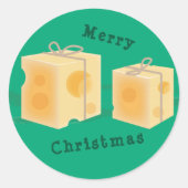 Kaas Cadeau Dozen Ronde Sticker (Voorkant)
