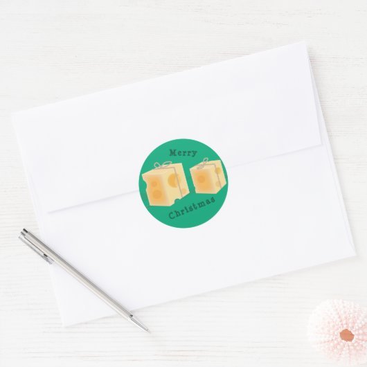 Kaas Cadeau Dozen Ronde Sticker (Envelop)