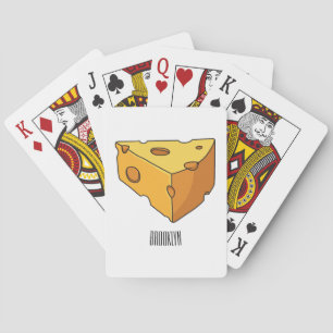 Kaas cartoon illustratie pokerkaarten