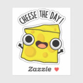 Kaas de dag grappig eten woordspeling sticker (Vel)
