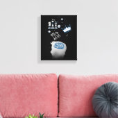 Kaas design canvas afdruk (Insitu (Woonkamer))